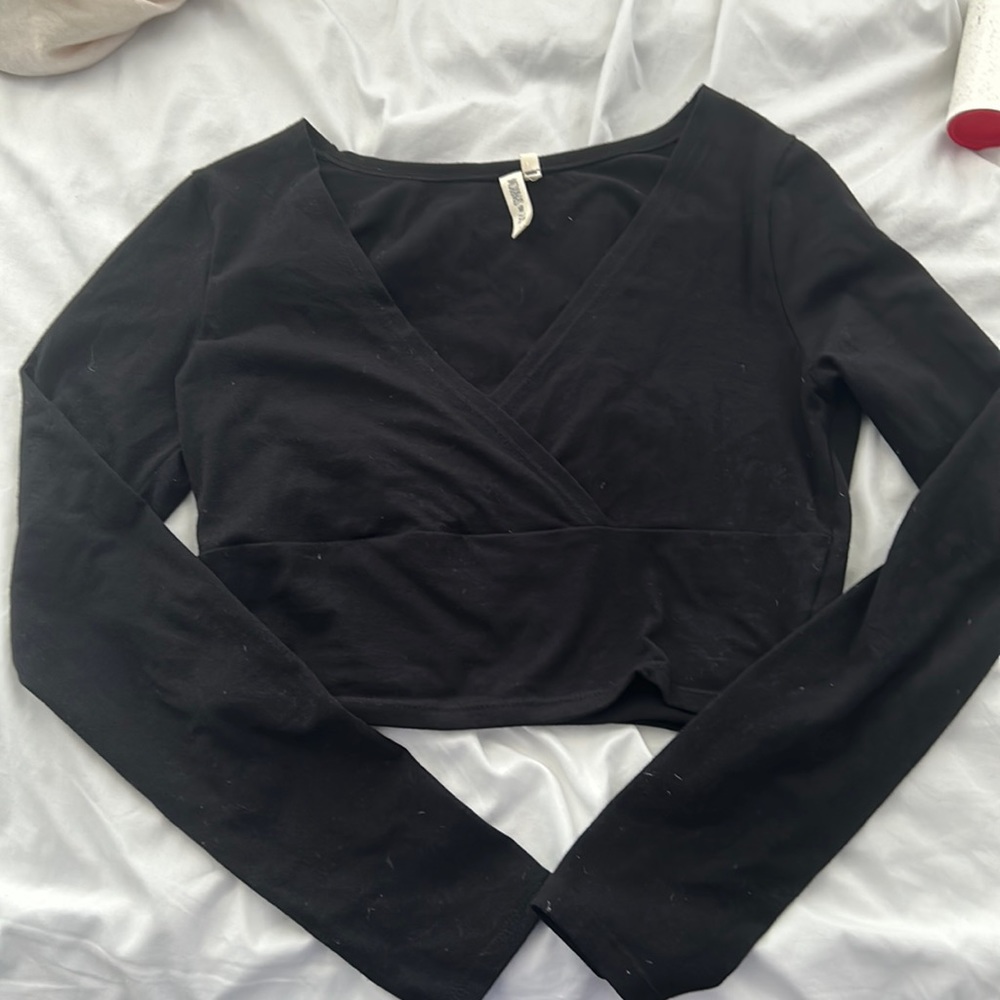 Black long sleeve top